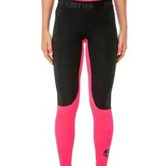 Hydrogen Fast Full Hot Pink Black Active Wear Leggings Size XL - Picture 1 of 6